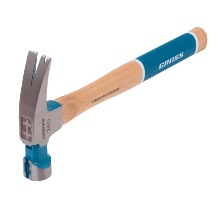 Молоток-гвоздодер, 680 г Gross 10425, угол 75, магнит, обрезиненная рукоятка AMERICAN HICKORY купить в Губкинске