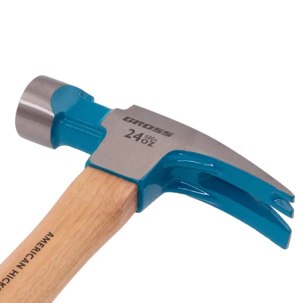 Молоток-гвоздодер, 680 г Gross 10425, угол 75, магнит, обрезиненная рукоятка AMERICAN HICKORY купить в Губкинске