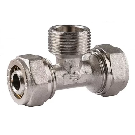 Тройник ЗУБР с наружной резьбой, цанга-штуцер, 1/2&quot;х16х2,0 мм, никель 51404-16-1/2 купить в Губкинске