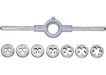 Набор плашек М3 - М12 8 предметов СИБРТЕХ 77309 купить в Губкинске