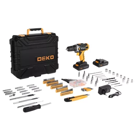 Дрель аккумуляторная DEKO DKCD20FU-Li, 063-4179 + набор 193 аксессуара купить в Губкинске