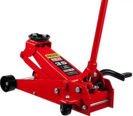 Домкрат гидравлический подкатной &quot;RED FORCE&quot;, с педалью, 3,5т, 145-500мм, STAYER 43155-3.5 43155-3.5 купить в Губкинске