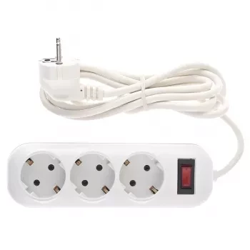 Удлинитель бытовой серия EF, с заземлением и выключателем, 2м, 3 розетки, 10A Stern 95770 купить в Губкинске