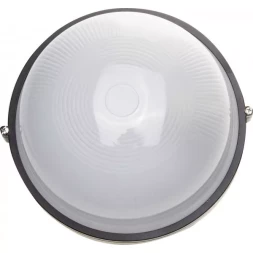 Светильник уличный СВЕТОЗАР влагозащищенный, круг, цвет черный, 100Вт SV-57253-B