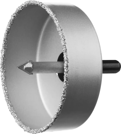 Коронка-чашка ЗУБР &quot;ПРОФЕССИОНАЛ&quot; c карбид-вольфрамовым нанесением, 89 мм, высота 25 мм, в сборе с державкой и сверлом 33360-089_z01 купить в Губкинске
