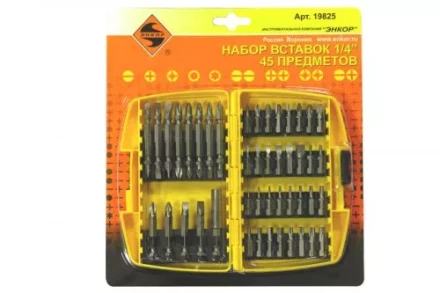 Набор вставок 1/4 45 предметов Энкор 19825 купить в Губкинске