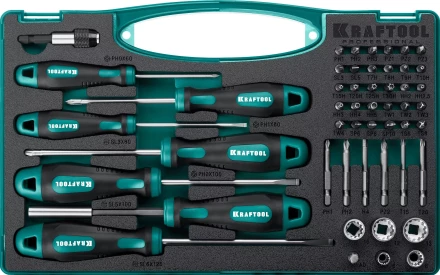 Набор: отвертки X-Drive с кованым хромомолибденованадиевым стержнем SlimFit, ситема насечек NSS, двухкомпонентная рукоятка 25815 купить в Губкинске