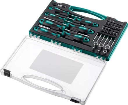 Набор: отвертки X-Drive с кованым хромомолибденованадиевым стержнем SlimFit, ситема насечек NSS, двухкомпонентная рукоятка 25815 купить в Губкинске