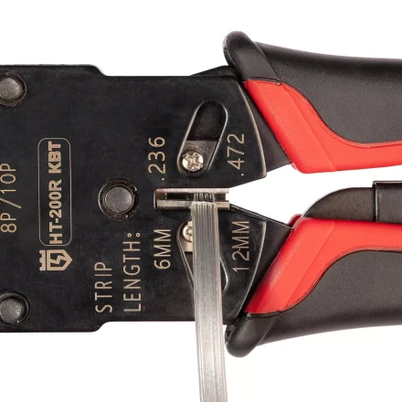 Кримпер многофункциональный КВТ HT-106E с 3 встроенными модулями для обжима RJ-45, RJ-12, RJ-11 (86603) купить в Губкинске