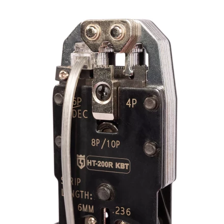 Кримпер многофункциональный КВТ HT-106E с 3 встроенными модулями для обжима RJ-45, RJ-12, RJ-11 (86603) купить в Губкинске