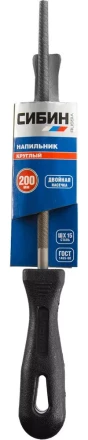 Напильник СИБИН круглый с пластиковой рукояткой, 200мм 16705-20 купить в Губкинске