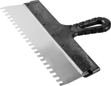 Шпатель ЗУБР &quot;МАСТЕР&quot; ФАСАДНЫЙ, нержавеющее полотно, 350мм, зуб 8х8мм 10078-35-08 купить в Губкинске