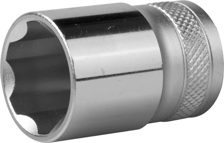Торцовая головка KRAFTOOL "INDUSTRIE QUALITAT", Cr-V, SUPER-LOCK, хромосатинированная, 1/2", 19 мм 27801-19_z01 купить в Губкинске