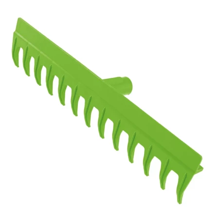 Грабли пластиковые, 430 мм, 13 прямых зубьев, металлический черенок, Сибртех 61730 купить в Губкинске