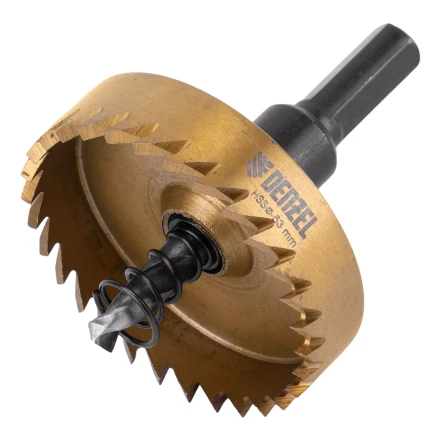 Коронка по металлу HSS, 53 мм, нитридтитановое покрытие Denzel 724117 купить в Губкинске