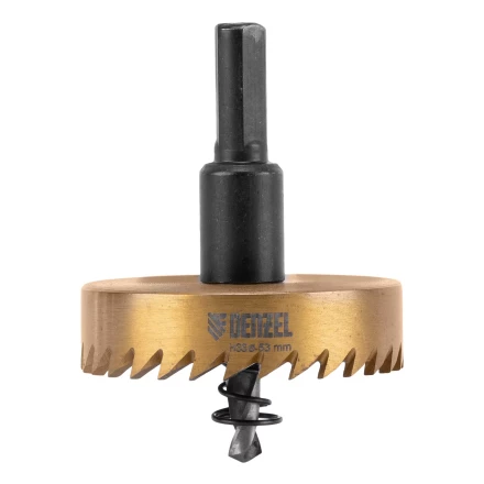 Коронка по металлу HSS, 53 мм, нитридтитановое покрытие Denzel 724117 купить в Губкинске