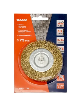 Щетка для дрели ф75 мм дисковая VMX 511716 купить в Губкинске