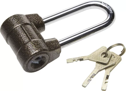 Замок навесной ЗУБР "МАСТЕР" облегченный, дисковый механизм секрета, ключ 7 PIN, удлиненная дужка d-10мм, 60мм 3720-4-01_z01 купить в Губкинске
