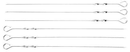 Шампуры KRAFTOOL "EXPERT" плоские, усиленные, нерж. сталь 2мм, длина 600мм, в блистере, 6шт 68331-60-H6 купить в Губкинске