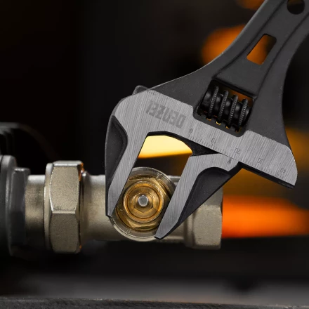 Ключ разводной Denzel 15749, 250 мм, CrV, кованый купить в Губкинске