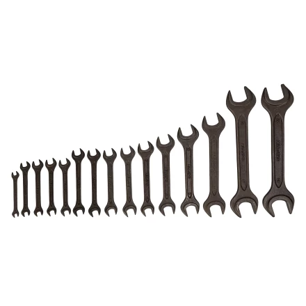 Набор ключей рожковых Сибртех 15235, 6 - 32 мм, 15 шт., CrV, фосфатированные купить в Губкинске