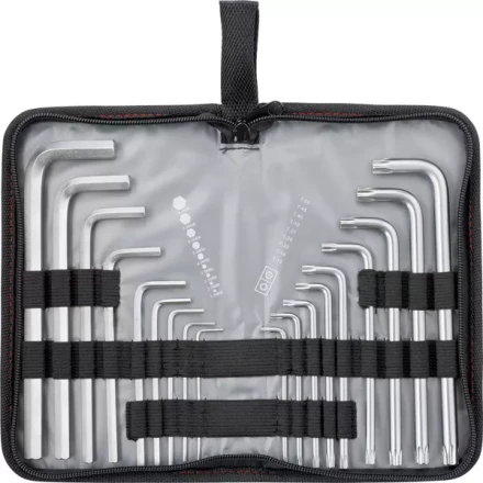 Набор ключей шестигранных имбусовых HEX-TORX,  18 шт: HEX 1,5–10 мм, T10-T50, CrV, удлиненные, сатин  MATRIX 12315 купить в Губкинске