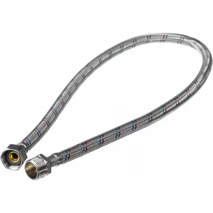Подводка гибкая ЗУБР для воды, оплетка из нержавеющей стали, г/ш 1/2&quot; - 0,8м 51005-G/S-080 купить в Губкинске