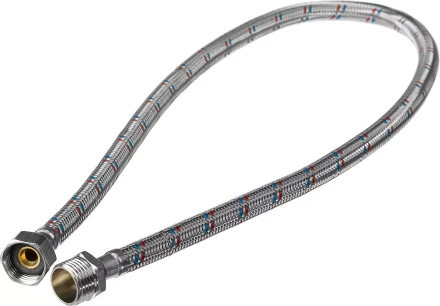 Подводка гибкая ЗУБР для воды, оплетка из нержавеющей стали, г/ш 1/2&quot; - 0,8м 51005-G/S-080 купить в Губкинске