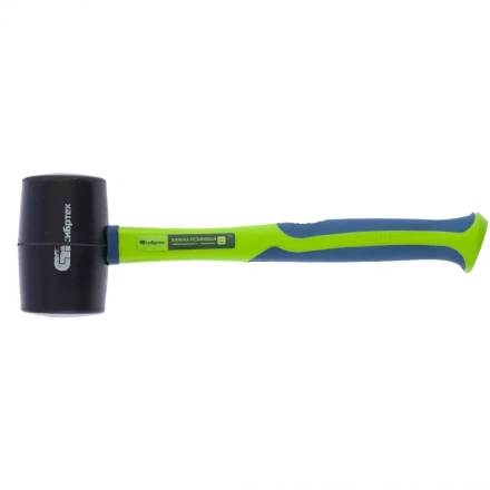 Киянка резиновая 680г черная резина с фибергласовой рукояткой СИБРТЕХ артикул 11165 купить в Губкинске