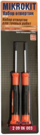 Набор отверток для точных работ Кратон MikroKit SSP-03, 2 пр., блистер 2 09 06 003 купить в Губкинске