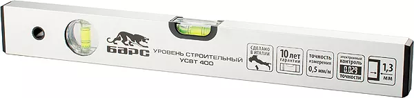 Уровень алюминиевый 1800 мм толщина профиля 1.3 мм 2 глазка  БАРС 35138 купить в Губкинске