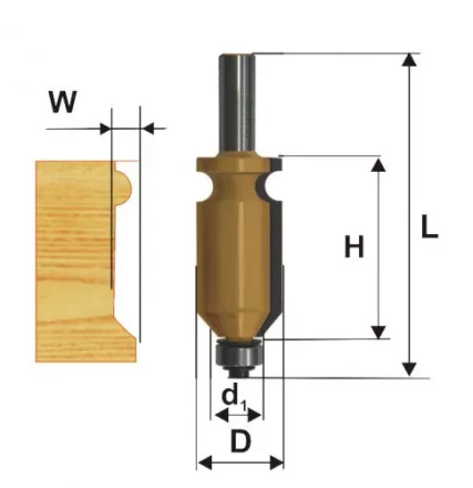 Фреза кромочная фигурная Ф222Х41 мм хвостовик 12 мм 46407 купить в Губкинске