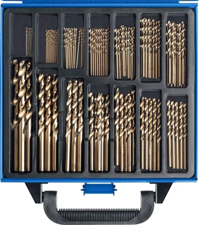 ЗУБР Кобальт, 99 шт, (1-10 мм), сталь Р6М5К5, класс А, мет.бокс, набор сверл по металлу, Профессионал (29626-H99) купить в Губкинске