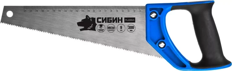 Ножовка по дереву компактная (пила) ТУЛБОКС 300 мм, шаг 9 TPI (3 мм), СИБИН 15056-30 купить в Губкинске