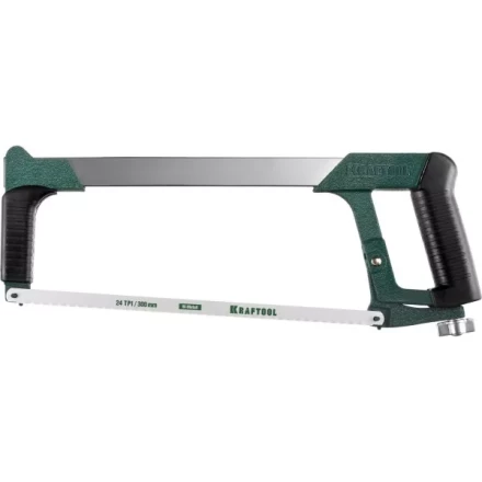 Ножовка по металлу KRAFTOOL "PRO-Kraft", 185 кг рычажное натяжение,обрезиненные рукоятки, биметаллическое полотно, 300 мм 15801_z01 купить в Губкинске