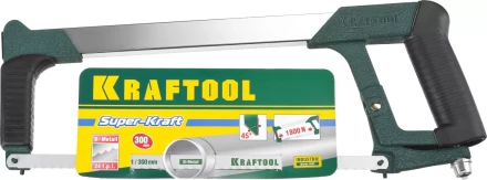 Ножовка по металлу KRAFTOOL "PRO-Kraft", 185 кг рычажное натяжение,обрезиненные рукоятки, биметаллическое полотно, 300 мм 15801_z01 купить в Губкинске