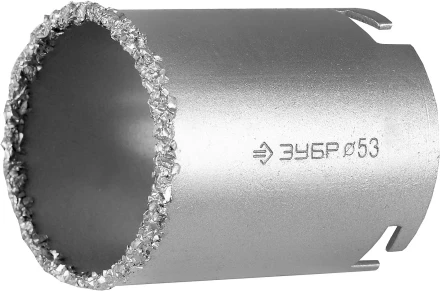 ЗУБР 53 мм, L 55 мм, карбид вольфрама, Кольцевая коронка (33350-53) купить в Губкинске