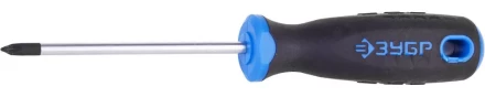Отвертка ЗУБР &quot;ПРОФИ&quot; хромованадиевая сталь, двухкомпонентная рукоятка, магнит наконечник, PH1x100мм 25232-1-100_z01 купить в Губкинске