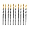 Сверло по металлу, 3,2 мм, HSS-Tin, Golden Tip, 10 шт. Denzel 717206 купить в Губкинске