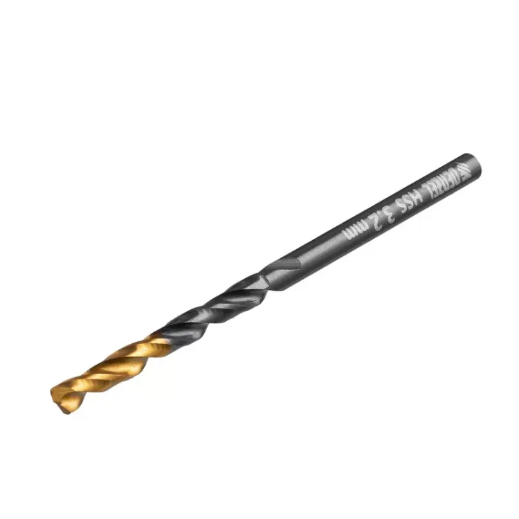 Сверло по металлу, 3,2 мм, HSS-Tin, Golden Tip, 10 шт. Denzel 717206 купить в Губкинске
