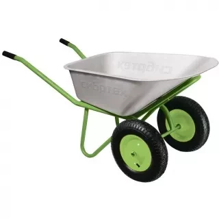 Тачка садово-строительная 2-х колесная усиленная грузоподъемность 320 кг объем 100 л Сибртех 68936 купить в Губкинске