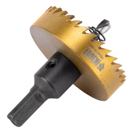 Коронка по металлу HSS, 55 мм, нитридтитановое покрытие Denzel 724118 купить в Губкинске