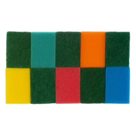 Губки для посуды Optima MAXI, 98 x 65 x 31 мм, 10 шт., Home Palisad 923545 купить в Губкинске