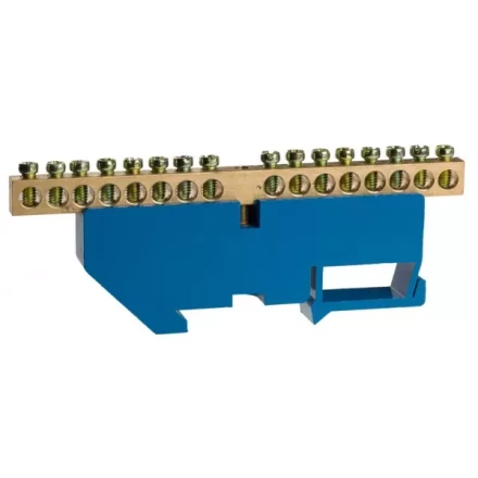 Шина СВЕТОЗАР нулевая на DIN-изоляторе, макс. ток 100А, 5,2мм, 16 полюсов 49807-16 купить в Губкинске