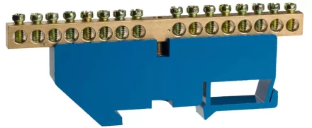 Шина СВЕТОЗАР нулевая на DIN-изоляторе, макс. ток 100А, 5,2мм, 16 полюсов 49807-16 купить в Губкинске