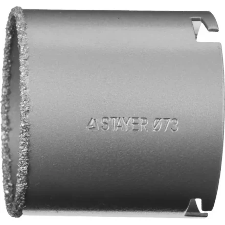 Коронка STAYER &quot;PROFESSIONAL&quot; кольцевая с карбидно-вольфрамовой крошкой, d=73мм 33345-73 купить в Губкинске