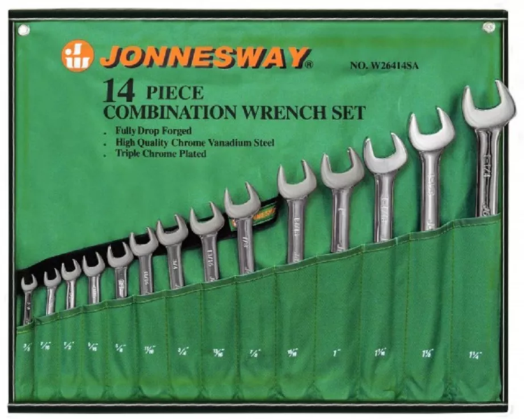Набор ключей комбинированных 3/8"-1-1/4" 14предметов  Jonnesway W26414S 49030 купить в Губкинске