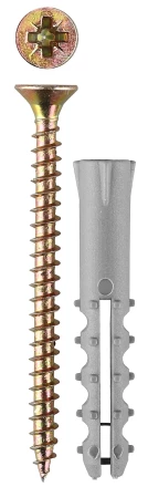 Дюбель ЗУБР &quot;МАСТЕР&quot; распорный полипропиленовый, тип &quot;Ёжик&quot;, в комплекте с шурупом, 12 х 70 / 6,0 х 90 мм, 4 шт 30661-12-70 купить в Губкинске