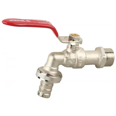 Кран ЗУБР шаровой водоразборный, латунный с никелированным покрытием, 3/4&quot;-1/2&quot; 51216-3/4-1/2 купить в Губкинске
