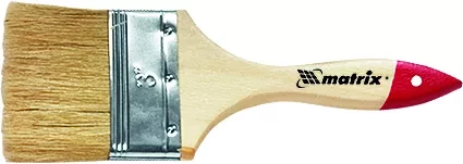 Кисть плоская &quot;Стандарт&quot;  4&quot; (100 мм) натуральная щетина деревянная ручка  MATRIX 82545 купить в Губкинске